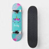 Girl Unicorn skateboard avec nom (Recto)