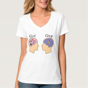Girl V Guy grappig design T-shirt