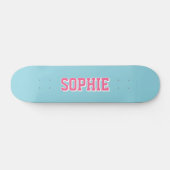 Girl Varsity Pink Skateboard Personalized Name (Horz)