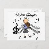 Girl Violin Player-overhemden en -cadeaus Briefkaart (Voorkant / Achterkant)