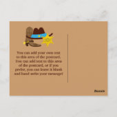 Girl Western Wild West Merci d'anniversaire Carte (Dos)