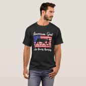 Girl Who Loves Horses Proud American Usa Flag 2 T-shirt (Voorkant volledig)