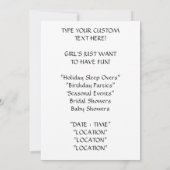 GIRL WILT GEWOON VUN HEBBEN! Uitnodigingen Dahlias (Achterkant)