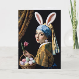 Girl With A Pearl Earring Easter Card Vermeer Art Kaart