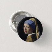 Girl with a Pearl Earring Ronde Button 3,2 Cm (Voorkant /achterkant)