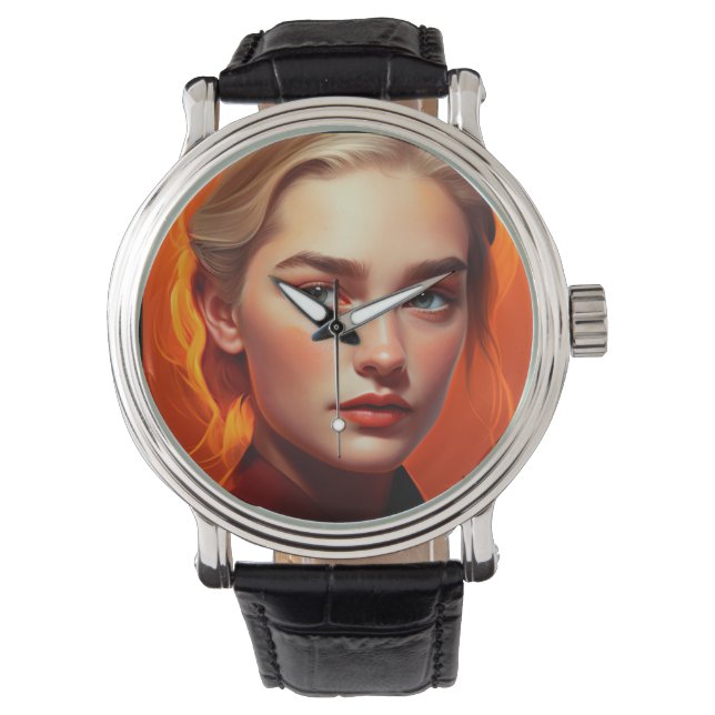 Girl with blue eyes horloge (Voorkant)