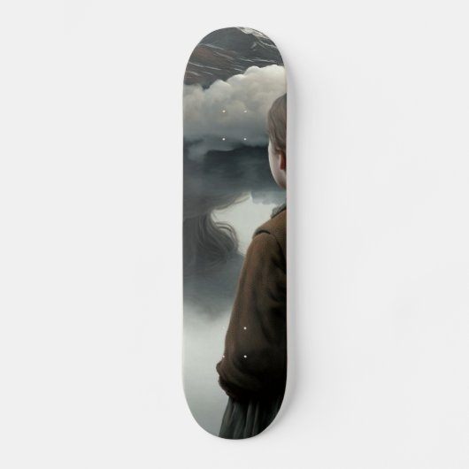 Girl with clouds skateboard (Voorkant)