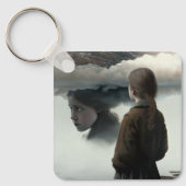 Girl with clouds sleutelhanger (Voorkant)