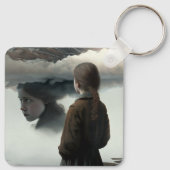 Girl with clouds sleutelhanger (Achterkant)