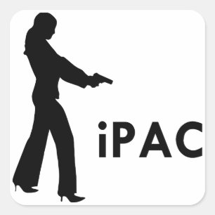 Girl With Gun iPac Vierkante Sticker
