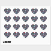 Girl with Heart Garland Stickers Saint-Valentin (Feuille)