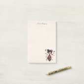 Girl with Magic Wand and Butterflies Post-it® Notes (Op bureau)