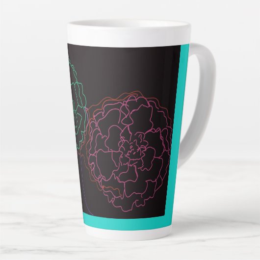 Girl with Marigold Afro Puffs Latte Mok (Rechterhoek)