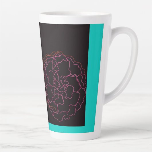 Girl with Marigold Afro Puffs Latte Mok (Rechts)