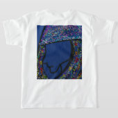 Girl with Spotted Glitter Print Hair T-shirt (Laag Achter)