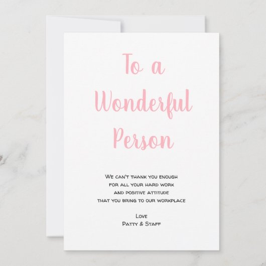 Girl You're Awesome Kind Gesture Girly Modern Bedankkaart (Achterkant)