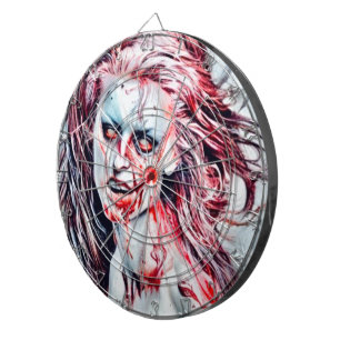 Girl zombie darts dartbord