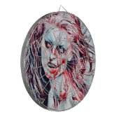 Girl zombie darts dartbord (Voorkant Links)
