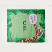 Girlande met ballonfiguur een giraffe voor verjaar wandkleed (Voorkant (horizontaal))