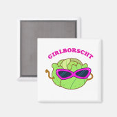 Girlborscht Fabulous Vegetable Pun Magnet (Recto/Verso)