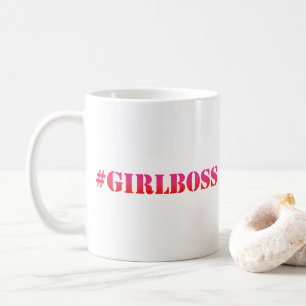 #GirlBoss - Fun Girlpower Quote Koffiemok