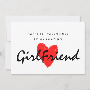 Girlfriend 1st Valentines Carte