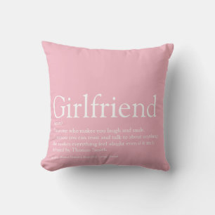 Girlfriend Love Hearts Roze Kussen