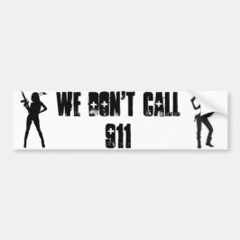 GirlGun WE NOEMEN NIET 911 Bumpersticker