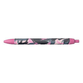 Girlie Black en Hot Pink Camo Zwarte Inkt Pen