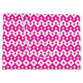 Girlie Candy rose et blanc Zigzags Grand sac cadea (Dos)