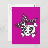 Girlie Emo Skull Briefkaart (Voorkant / Achterkant)