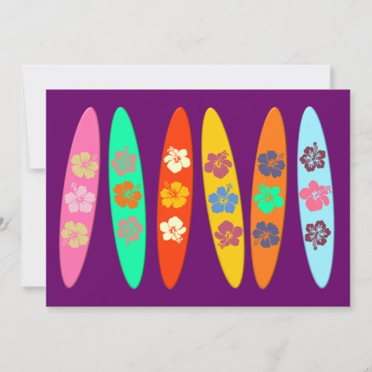 Girlie Flowered Surfboards Kaart (Voorkant)