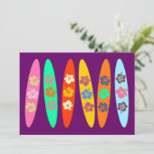 Girlie Flowered Surfboards Kaart (Staand voorkant)
