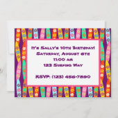 Girlie Flowered Surfboards Kaart (Achterkant)