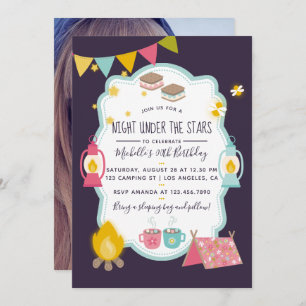 Girlie Glamping Birthday Party ajouter Invitation