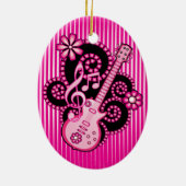 Girlie Guitar Keramisch Ornament (Achterkant)