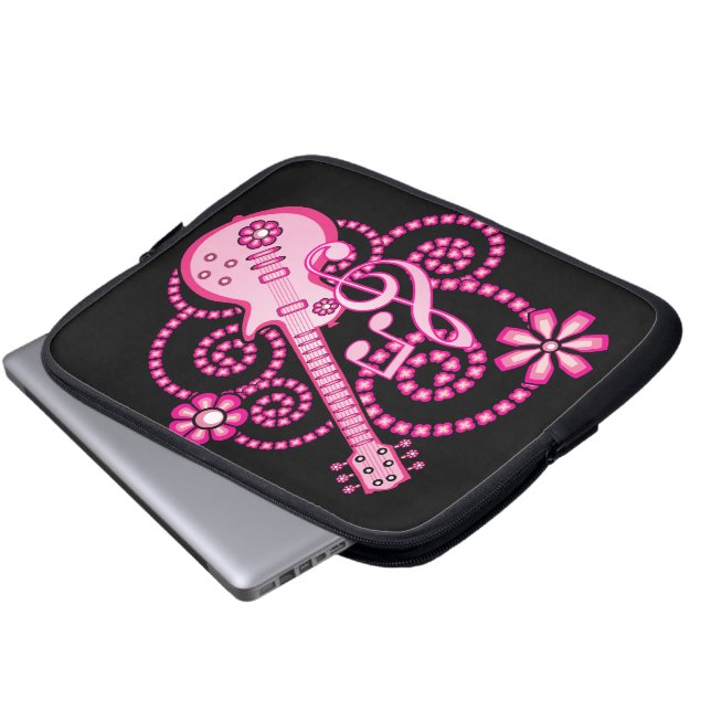 Girlie Guitar Laptop Sleeve (Voorkant onderkant)