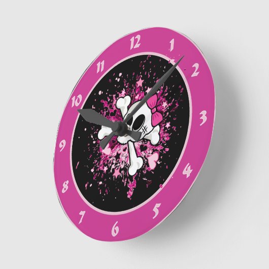 Girlie Skull Ronde Klok (Hoek)