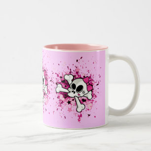 Girlie Skull Tweekleurige Koffiemok