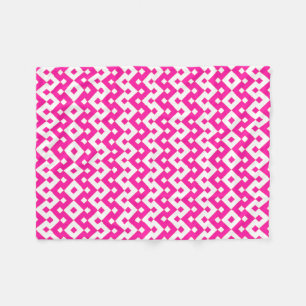 Girlie Snoep Pink and White Fleece Blanket