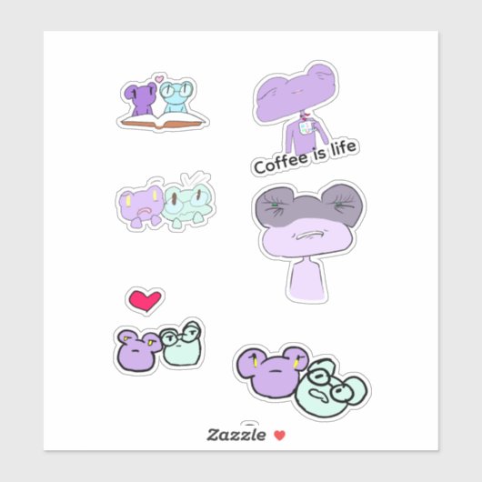 Girlie the frog sticker sheet (Vel)