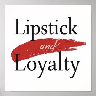 Girlige Make-up Liefhebber Trouw Slogan Poster