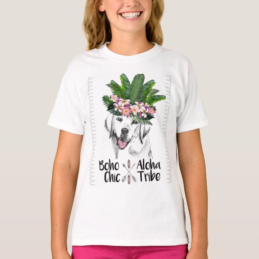 Girls Aloha Lab Boho Shirt (Voorkant)