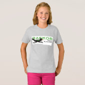 Girls American Raglan 3/4 sleeve shirt (Voorkant volledig)