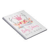 Girls Antler Baby shower Guest Livre Cadeau (Côté Droit)