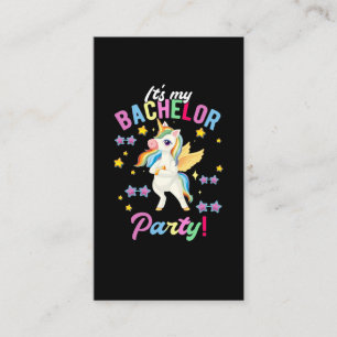 Girls Bachelor Party Unicorn Bachelorette Visitekaartje