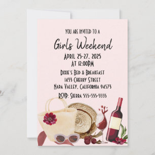Girls Bachelorette Getaway Weekend Uitnodiging