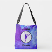 Girls Ballerina Dancer Waterverf Crossbody Bag Crossbody Tas (Voorkant)
