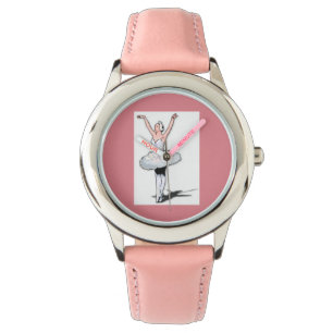 Girls Ballet Pink Dance Gift Ballerina Kinder Watc Horloge