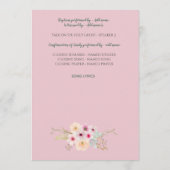 GIRLS Baptism Programme - Floral Cross Programma (Achterkant)